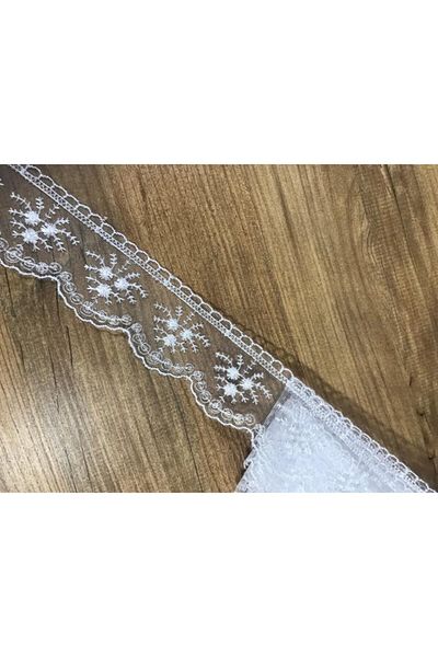 efem gipür White Guipure Lace Tape - 1 Ball 8.5-9 Meters Tableware Diaper and Bedspread