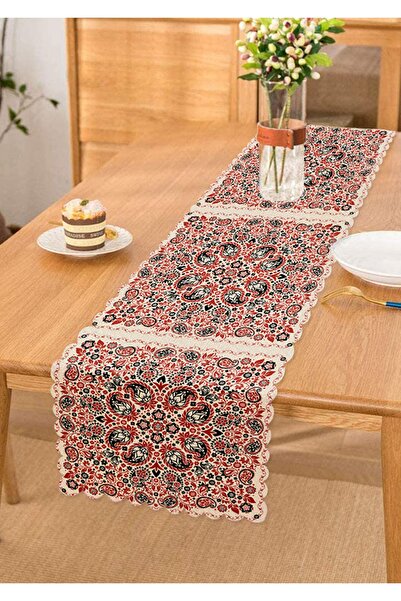 Realhomes Etnik Motifli Dijital Baskılı Modern Runner