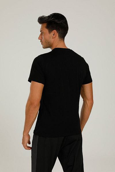 lumberjack 1w Ct102 Basic T-shirt με λαιμόκοψη 1pr Siyah Erkek T-shirt