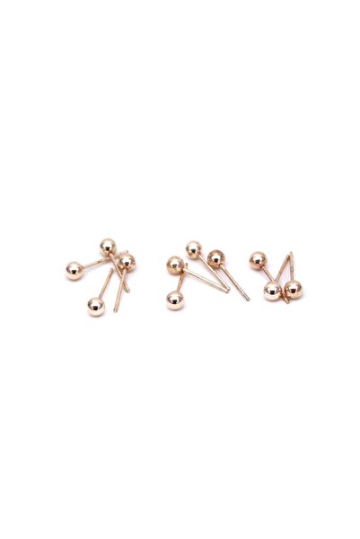 yfhobi 20 Adet (10 Çift) - 4 Mm Toplu Küpe Iğnesi, Küpe Çivisi, Rose Kaplama