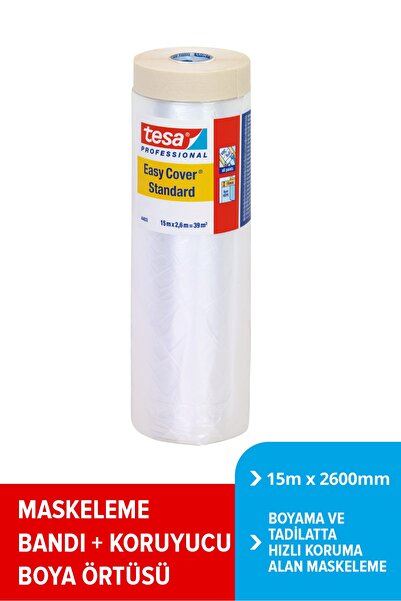 Tesa Bantlı Boya Badana Örtüsüi 2'si 1 Arada , 15m X 2600mm