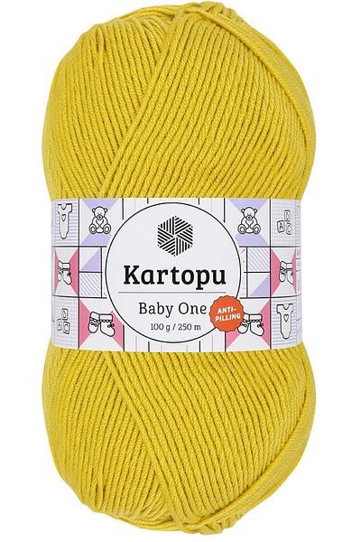Kartopu Μωρό Ένα Μη-Γούνινο Μωρουδίστικο Μαλλί Μουστάρδι Κίτρινο K1321