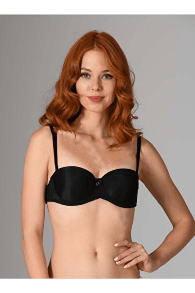 NBB 3520 Supported Strapless Elastane Micro Padded Bra Black