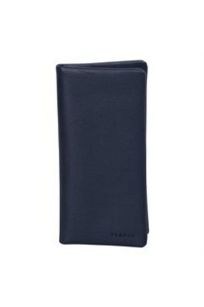 Tergan Leather Navy Blue Credit Card Holder - 1630H86