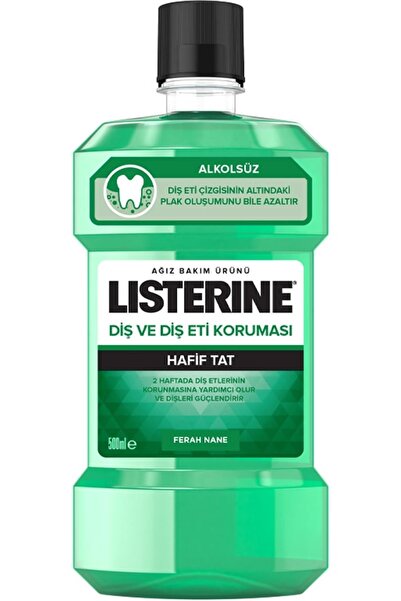 Listerine Diş & Diş Eti Bakımı Hafif Tat Ağız Temizleme Suyu 500 ml