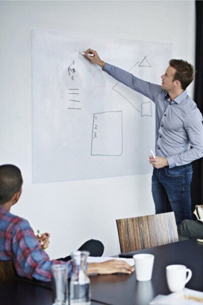 CNZ Pratik Akıllı Beyaz Kağıt Tahta 2 Adet Silgili Kalem 2 Adet 100x150