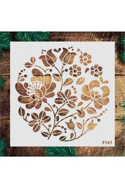 STENCİLTASARIM Stencil Tasarım F141 - Dekoratif Duvar Ve Eşya Boyama Şablonla...