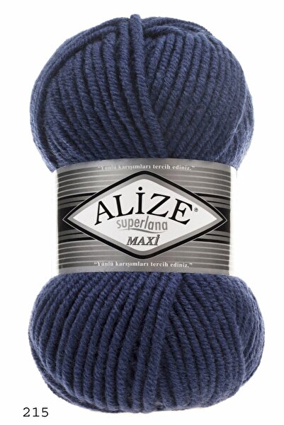 Alize Superlana Maxi (kalın) Örgü Ipi - 215 Yaban Mersini - 100 Gr. 100 Mt. Ip