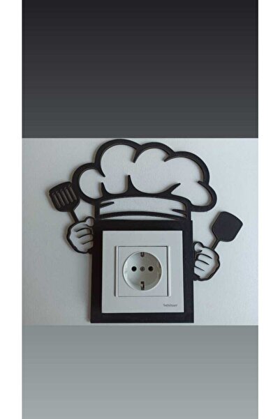 Pleksi-1 Pleksi Ahşap Ev Dekorları- Priz Süsü Aşçı