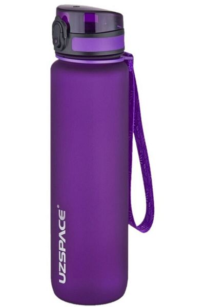 Uzspace Time Tritan Large Size 28 Cm 1000ml 1 Liter Water Bottle Bpa 3038 Purple