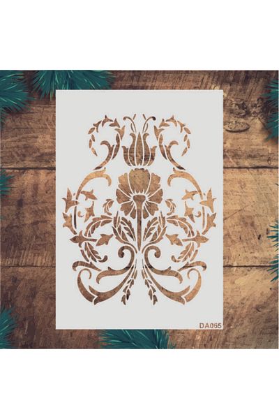 STENCİLTASARIM Stencil Design Da065- Decorative Wall, Item, Tile, Fabric Painting Templates 21x30 Cm