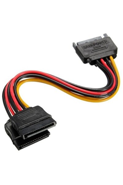 Alfais Sata Çoklayıcı 15 Pin 1 Erkek 2 Dişi 2 Port Çoklayıcı Y Splitter Hdd Bağlantı Kablosu 4426