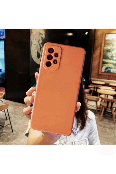 Molly جراب سيليكون مخملي متوافق مع هاتف Galaxy A72 بلون Kumquat