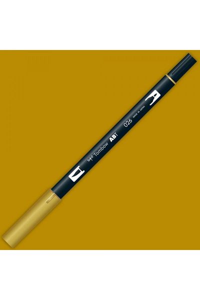 Tombow Ab-t Dual Brush Pen Graphic Pen - Yellow Gold