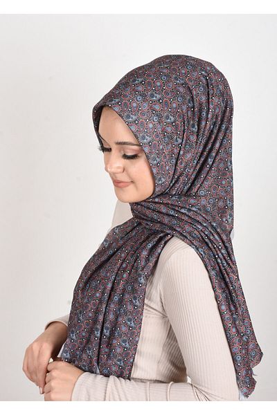 OykumBone Ethnic Patterned Plseli Lycra Ready Shawl-scarf