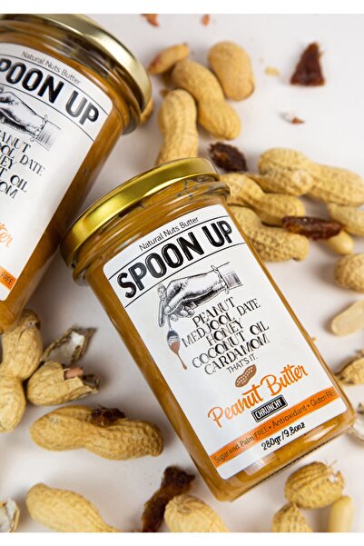 SPOONUP Hurma Parçacıklı Ballı Fıstık Ezmesi 284gr (GLUTENSİZ,KATKISIZ,ŞEKERSİZ)