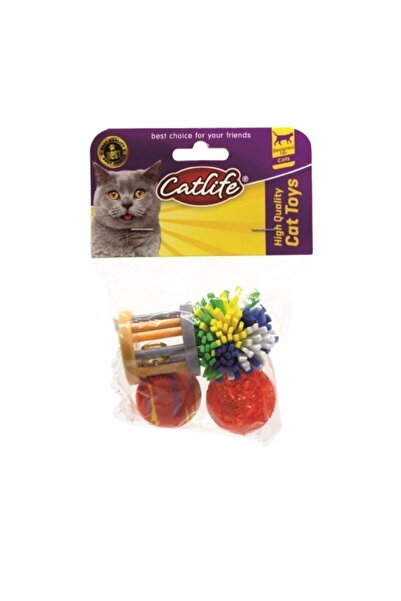 Catlife 203117- Zilli Kedi Oyuncağı 4'lü Paket