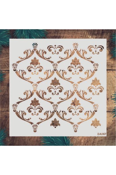 STENCİLTASARIM Stencil Design Da067- Decorative Wall, Item, Tile, Fabric Painting Templates