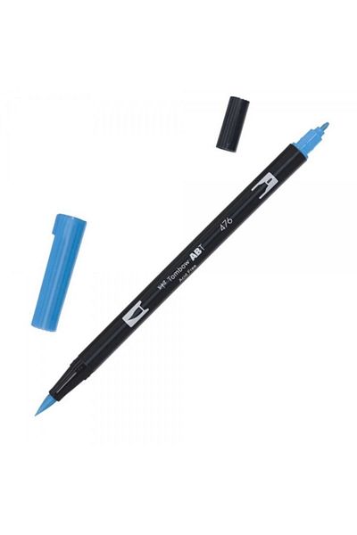 Tombow Ab-t Dual Brush Pen Graphic Pen - Cyan