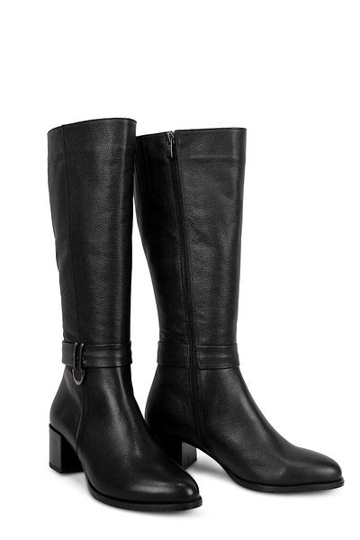 KARVENSHOES Ботуши от естествена кожа в черно 10021