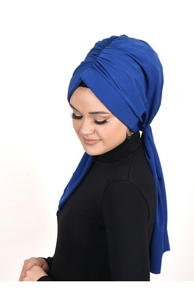 OykumBone Parlament Blue Plain Humor Sandy Fabric Ready Shawl /bone
