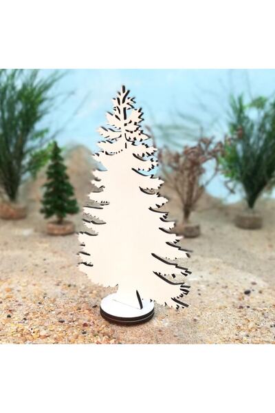 Lora Davet Božićni ukrasi Drveno MDF drvo (6 komada) belo - 41014