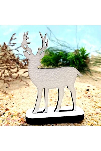 Lora Davet Новорічні прикраси Дерев'яні МДФ Олені (6 штук) Білі - 41025