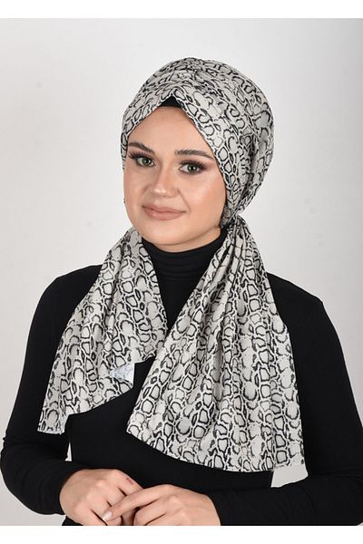 OykumBone Patterned Sandy Fabric Lycra Ready Shawl-scarf-bone