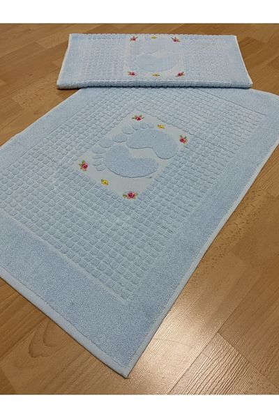 AYHANHOME 100% Bumbac Prosop pentru picioare Pachet 2 50x70 Cm Covoraș cu dungi pentru picioare
