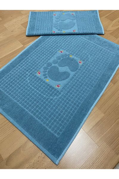 AYHANHOME 100% Bumbac Prosop pentru picioare Pachet 2 50x70 Cm Covoraș cu dungi pentru picioare