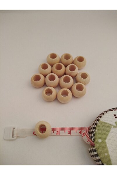 fundahobi خرزة مكرامية خام مقاس 14 مم (فتحة واسعة)