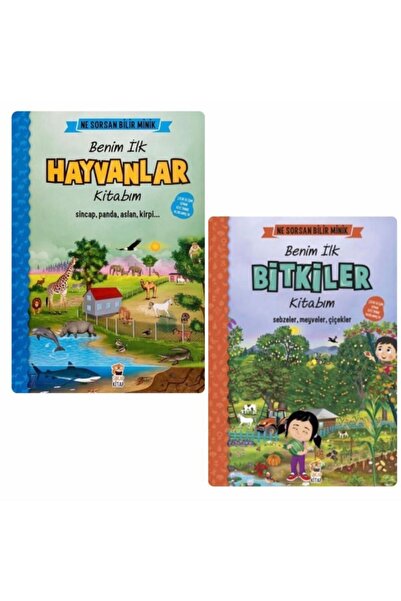 Sincap Kitap Ne Sorsan Bilir Minik 2'li Set Benim Ilk Bitkiler - Benim Ilk Hayvanlar Kitabım