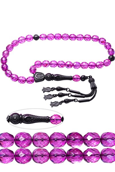 Tesbih Atölyesi Сертифікований нетемніючий бахромчастий фасетований фіолетови...