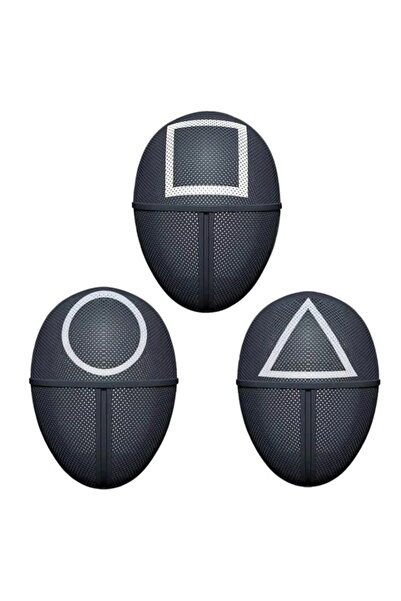 Genel Markalar Squid Game Kalamar Oyunu Kostüm Maskeleri 3 Adet