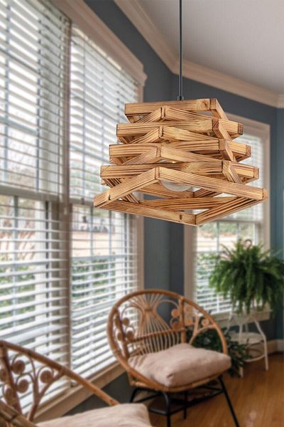 TÜRBİN Wooden Pendant Lamp - Mountain Chandelier