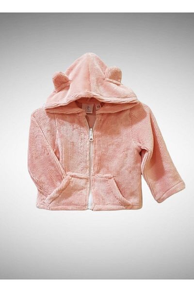 Alpar Tekstil Children's Salmon Plush Cardigan/Jacket
