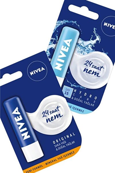 NIVEA 24h Nemlendirici Güneş Korumalı Dudak Bakım Seti
