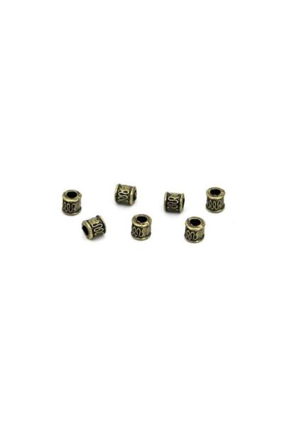 yfhobi 10 Adet - 5x5 Mm Metal Ara Malzeme, Metal Boncuk, Zamak Döküm, Antik S...