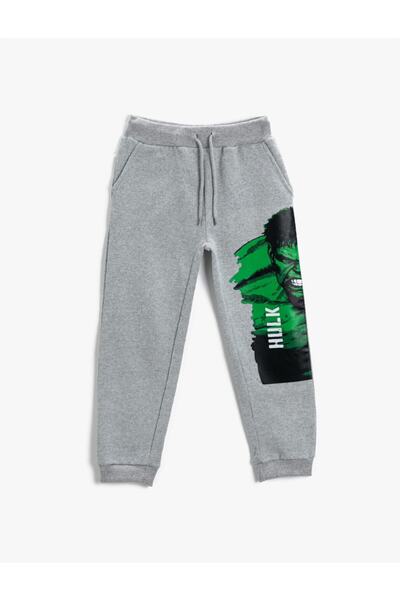 Koton Hulk-lizenzierte, bedruckte Jogginghose mit Schnürung an der Taille