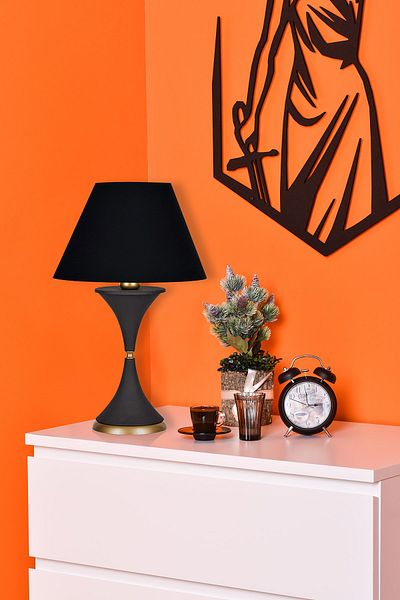 MINIMAL ETICARET VE BILGI TEKNOLOJILERI Avant-garde Andesite Black Time Cone Lampshade