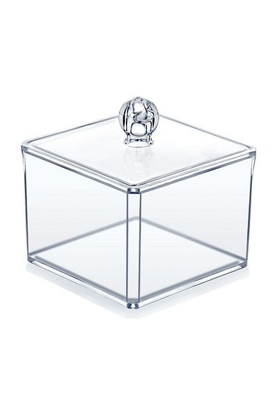 ekalemun Luxury Square Acrylic Cotton Holder