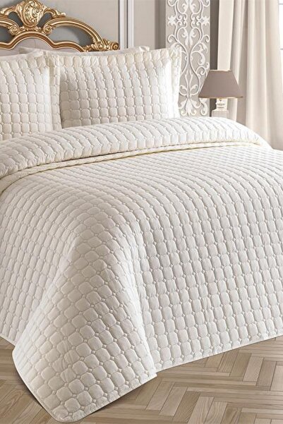 Estiva Home Micro Satin Double Bed Cover Set - Textured and Quilted, 250x260