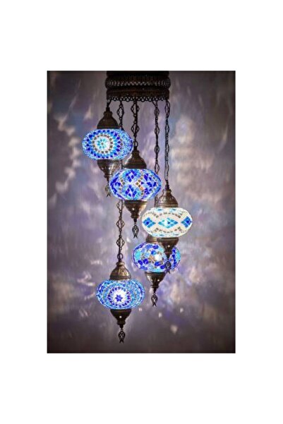 DezHome 5'li Mozaik Sarkıt Avize Otantik Bohem