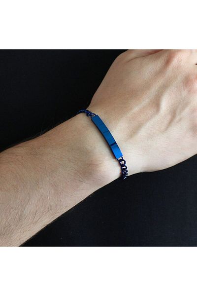 Tesbihane Navy Blue Steel Men's Gourmet Bracelet