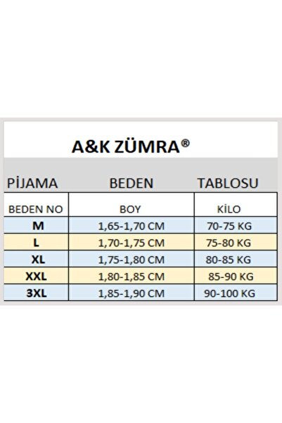 A&K ZÜMRA Χτενισμένο βαμβακερό χειμερινό ανδρικό σετ πιτζάμες