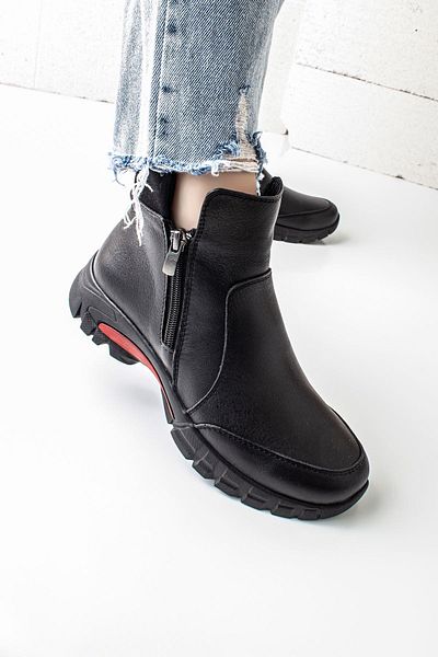 Lal Shoes & Bags Дамски спортни боти от естествена кожа Florin с удобно ходило (680) - черни