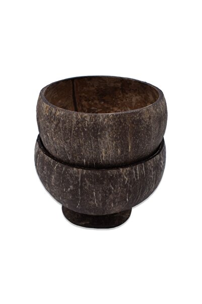 Hedicaret Hindistan Cevizi Kase 2 Adet Coconut Bowl Mat Çerezlik Sosluk