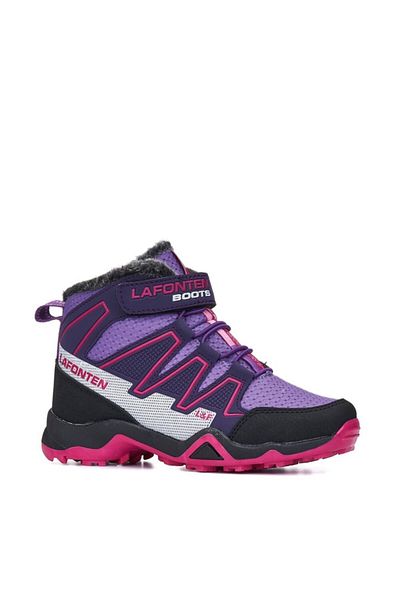 Allyup Καθημερινά Unisex Παιδικά Outdoor Trekking Snow Boots Αντιολισθητική σόλα Γούνινη Velcro Lace Up Αθλητικά παπούτσια