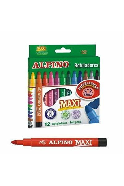 Alpıno 12'li Maxi Keçeli Kalem Ar-0006
