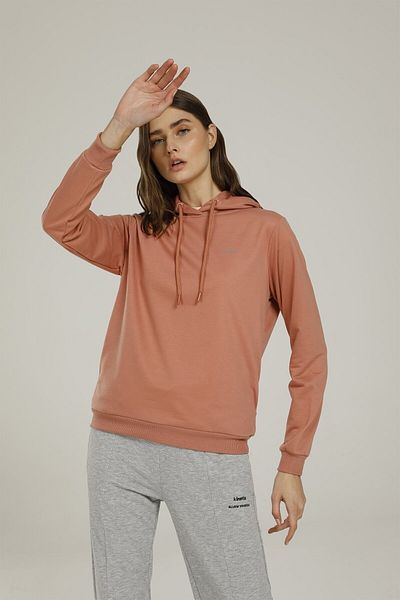 Kinetix Sn83 Basic Hoodie 1pr Dusty Rose Γυναικεία φούτερ με κουκούλα